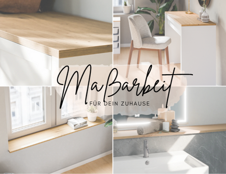 Holzzuschnitt für Ikea Möbel, individuell nach Maß für Schreibtische, Fensterbänke