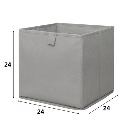 Box für Ikea Billy Regal, faltbare Stoffbox, Kiste - Grau