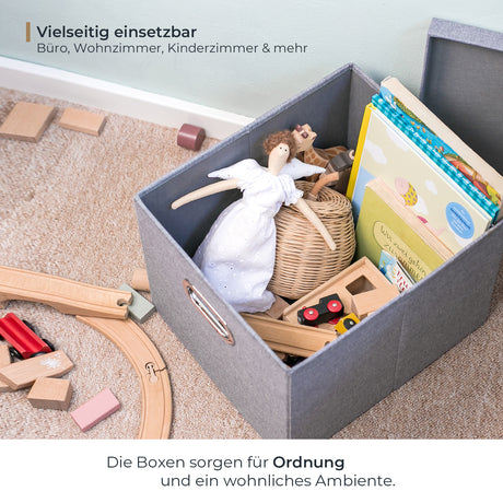 Kallax Box für Hängeregister DIN A4, Stoffbox für Hängemappen, 33 x 37,5 x 28cm Kallax Einsatz Clutter Cover