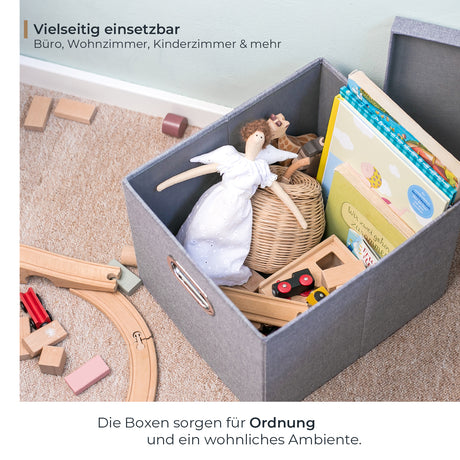 Kallax Box für Hängeregister DIN A4, Stoffbox für Hängemappen, 33 x 37,5 x 28cm Kallax Einsatz Clutter Cover