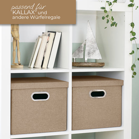 Kallax Box für Hängeregister DIN A4, Stoffbox für Hängemappen, 33 x 37,5 x 28cm Kallax Einsatz Clutter Cover