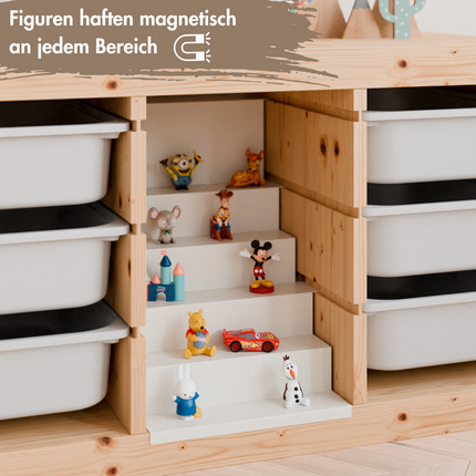 Tonie Regal als Regaleinsatz für IKEA Trofast Regal magnetisch und perfekt passend für die Tonie-Box einschieben und Tonie Figuren sortieren ideal für Kinder