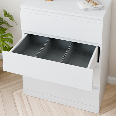 3x Organizer für IKEA Malm Kommode, Boxen für Schubladen 42 x 23 x 13cm Box Kiste Korb Clutter Cover