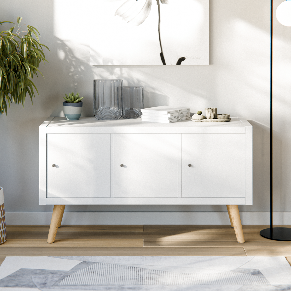 4 x Möbelfüße Regalbeine passend für Ikea Kallax Regal - Buchenoptik, 15 & 20cm 20cm Möbelfüße Clutter Cover