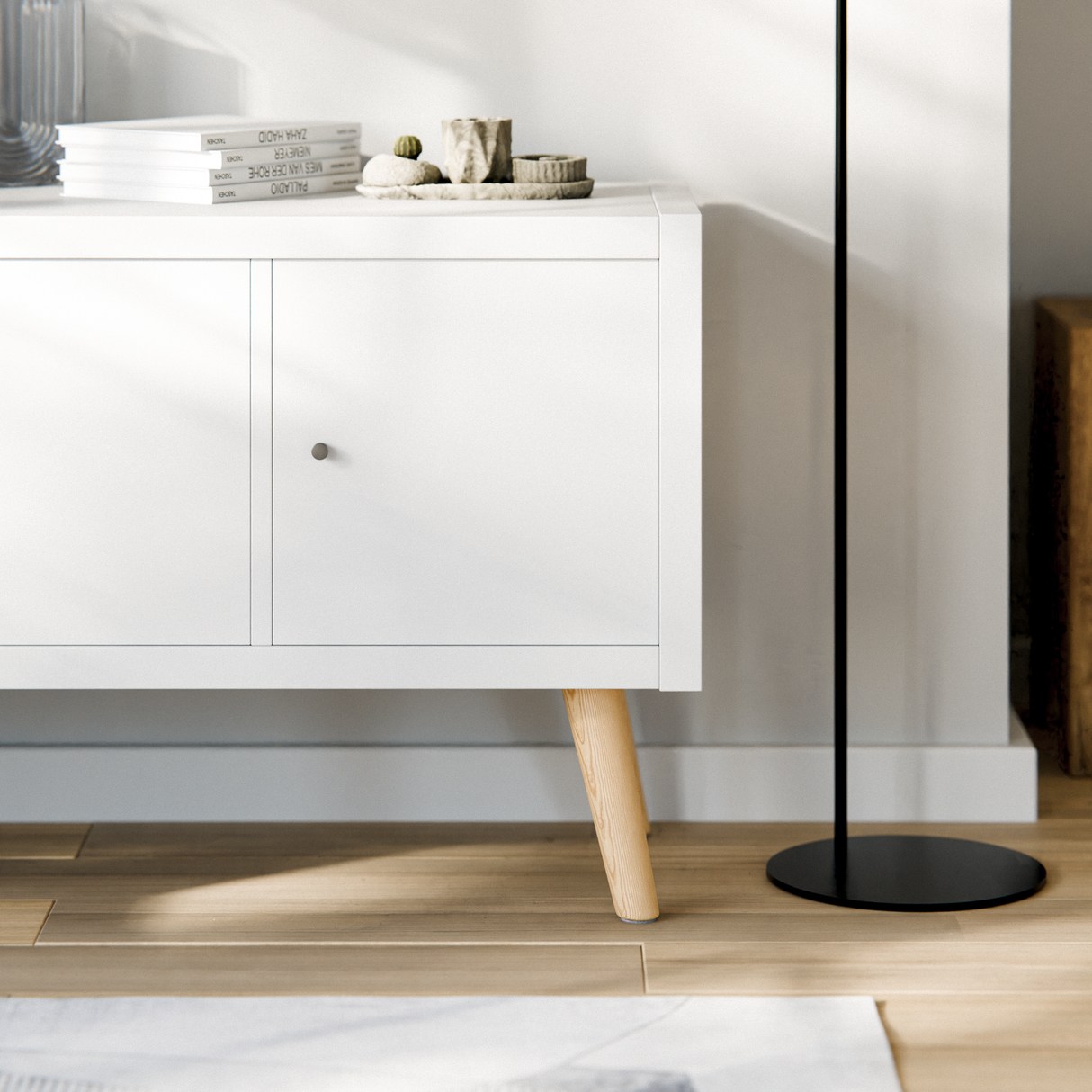 4 x Möbelfüße Regalbeine passend für Ikea Kallax Regal - Buchenoptik, 15 & 20cm Möbelfüße Clutter Cover