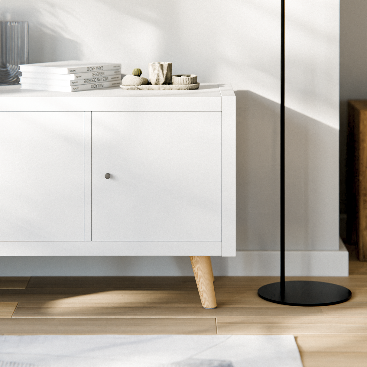 4 x Möbelfüße Regalbeine passend für Ikea Kallax Regal - Buchenoptik, 15 & 20cm Möbelfüße Clutter Cover