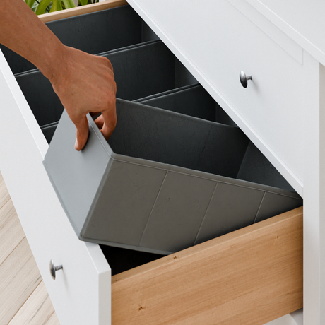 4er-Set Schubladen-Organizer für IKEA Hemnes Kommode, 42 x 20,5 x 13cm Box Kiste Clutter Cover