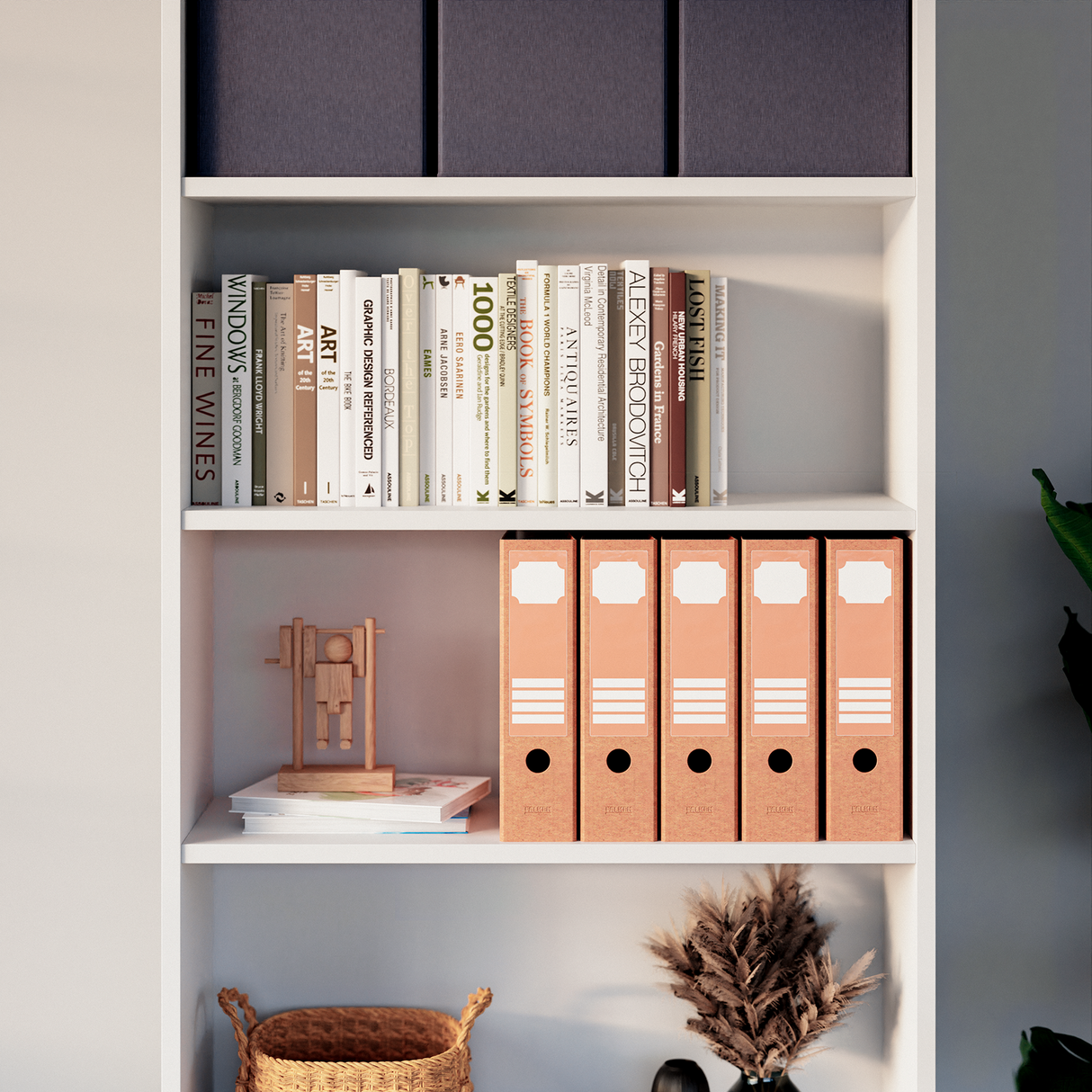 Aktenordner - vegane Ordner als verkürzte Form für IKEA Billy Regal Mit Etikett Billy Einsatz Clutter Cover