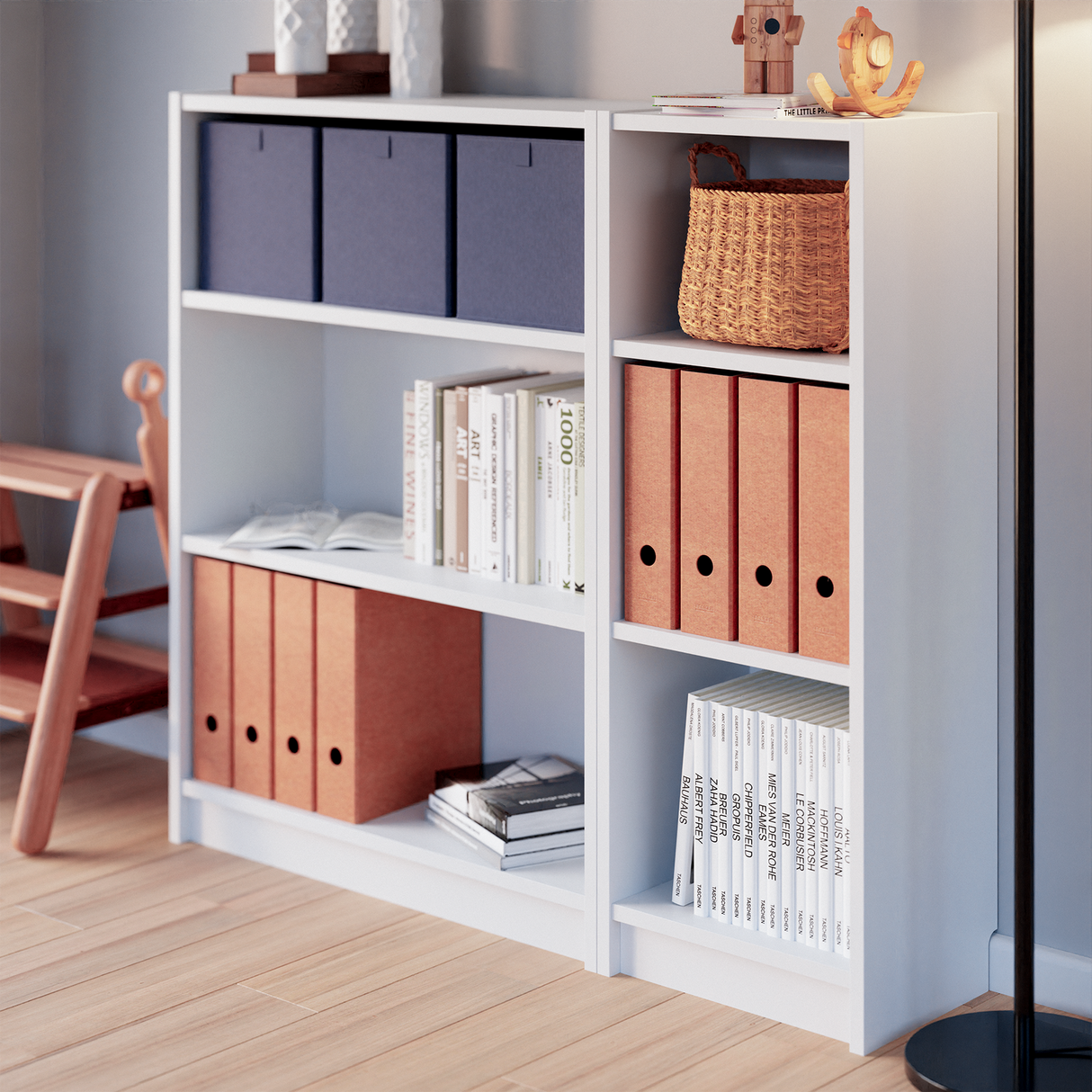 Aktenordner - vegane Ordner als verkürzte Form für IKEA Billy Regal Billy Einsatz Clutter Cover