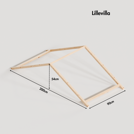 Dach „Lillevilla“ für IKEA Kura Bett, Matratze unten Holzdach für Kura Clutter Cover