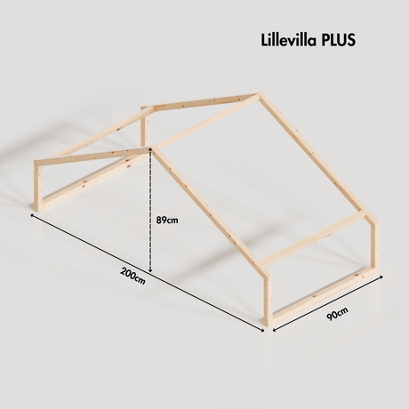 Dach „Lillevilla“ PLUS für IKEA Kura Hochbett Holzdach für Kura Clutter Cover