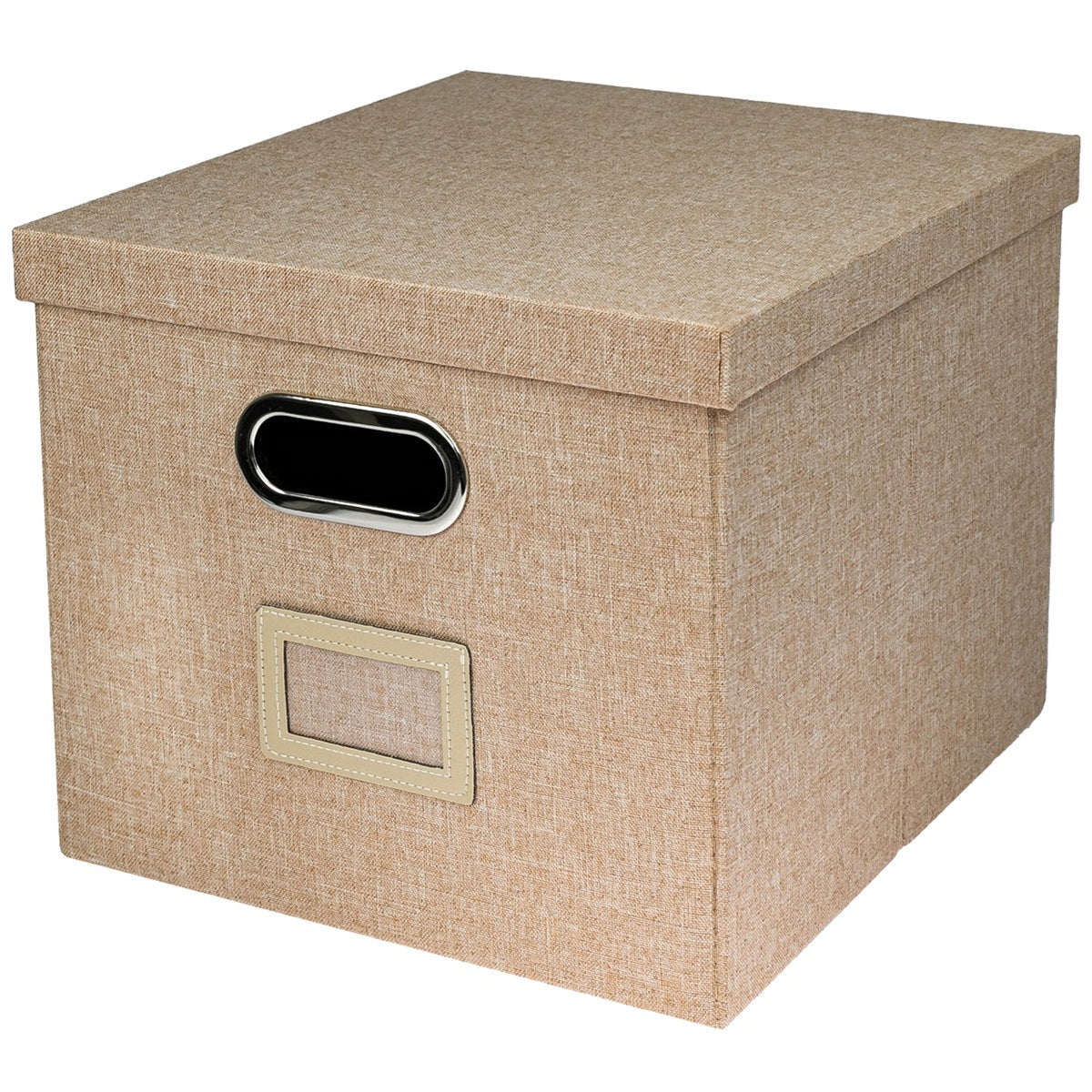 Kallax Box für Hängeregister DIN A4, Stoffbox für Hängemappen, 33 x 37,5 x 28cm Beige Kallax Einsatz Clutter Cover