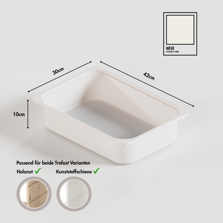 Box "TRÖVI" für IKEA Trofast Regale - 42 x 30 x 10cm in Weiß, Beige, Rosa und Eukalyptus Box Kiste Clutter Cover