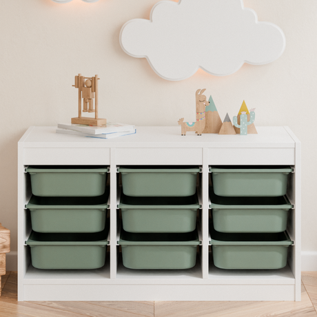 Box "TRÖVI" in Eukalyptus - 42 x 30 x 10cm, passend für Trofast Regale Trofast Box Clutter Cover