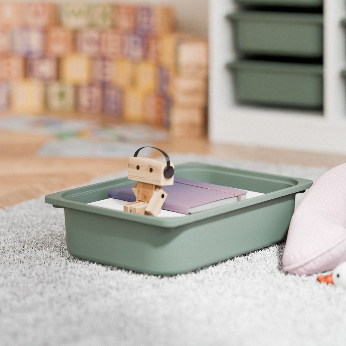 Box "TRÖVI" in Eukalyptus - 42 x 30 x 10cm, passend für Trofast Regale Trofast Box Clutter Cover