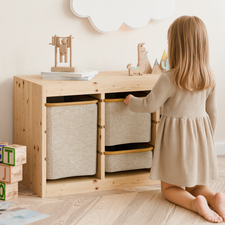 Box für IKEA Trofast Regal in Beige - verschiedene Größen Trofast Box Clutter Cover