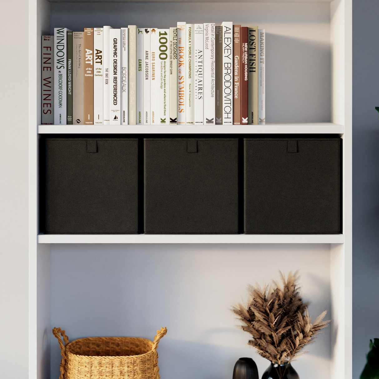 Box für Ikea Billy Regal, faltbare Stoffbox, Kiste - Anthrazit Box Kiste Korb Clutter Cover