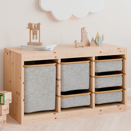 Box für Trofast Regal, Stoffbox mit Holzrahmen in versch. Größen, grau Trofast Box Clutter Cover