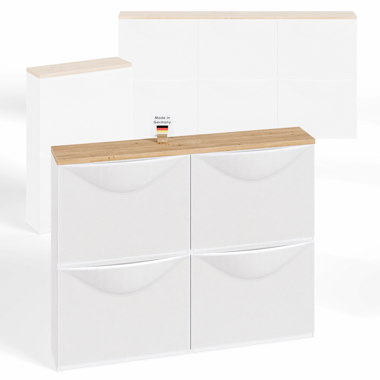 Holzplatte für 2 IKEA Trones Schuhschränke, Eiche - Deckplatte 102,6 x 15,9cm Holzplatte Clutter Cover