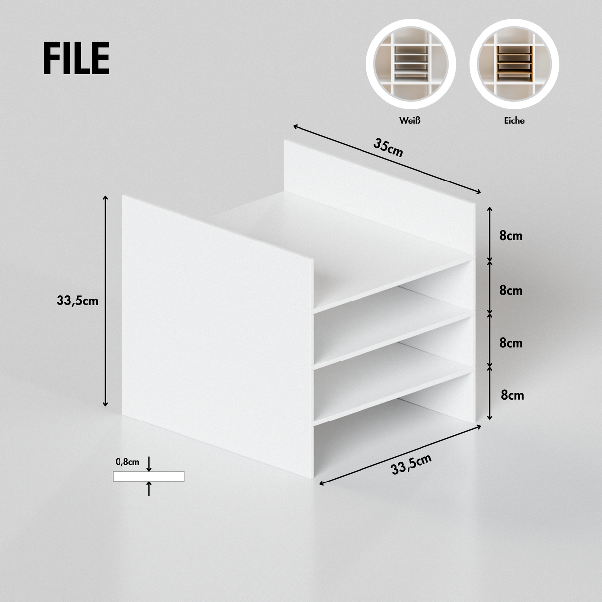 Fachteiler für IKEA Kallax Regal, verschiedene Varianten Fachteiler Clutter Cover