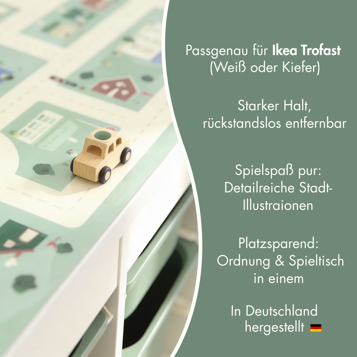 Spielfolie für IKEA Trofast Regal, PVC-freie Klebefolie Möbelfolie Clutter Cover