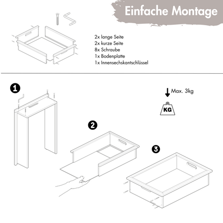 Holzkiste "TROVÄ" 42 x 30cm, Box aus Holz für IKEA Trofast Regal, verschiedene Höhen Trofast Box Clutter Cover