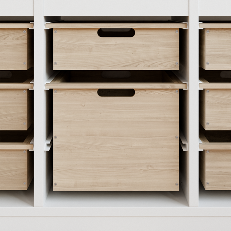 Holzkiste "TROVÄ" 42 x 30cm, Box aus Holz für IKEA Trofast Regal, verschiedene Höhen Trofast Box Clutter Cover