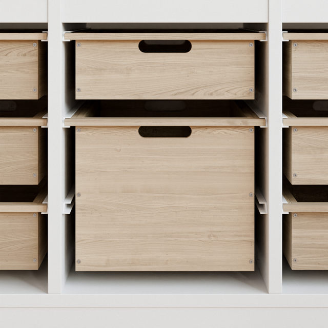 Holzkiste "TROVÄ" 42 x 30cm, Box aus Holz für IKEA Trofast Regal, verschiedene Höhen Trofast Box Clutter Cover