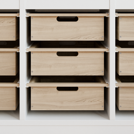 Holzkiste "TROVÄ" 42 x 30cm, Box aus Holz für IKEA Trofast Regal, verschiedene Höhen Trofast Box Clutter Cover