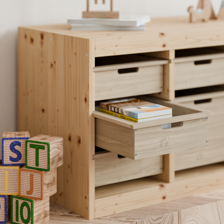 Holzkiste "TROVÄ" 42 x 30cm, Box aus Holz für IKEA Trofast Regal, verschiedene Höhen Trofast Box Clutter Cover