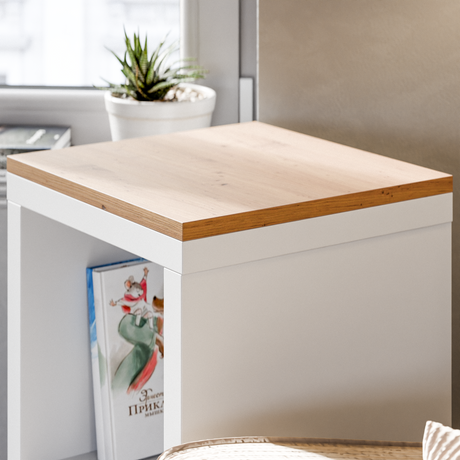 Holzplatte für IKEA Kallax Regal 1er, 2er, 3er oder 4er - Eiche Deckplatte 1er Kallax (413 x 392) Holzplatte Clutter Cover