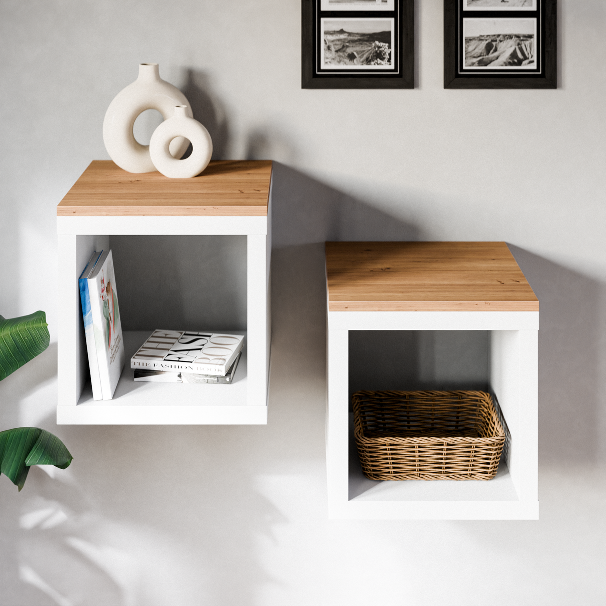 Holzplatte für 1er IKEA Kallax Regal, Eiche - Deckplatte, 41,3 x 39,2 x 1,9cm Holzplatte Clutter Cover