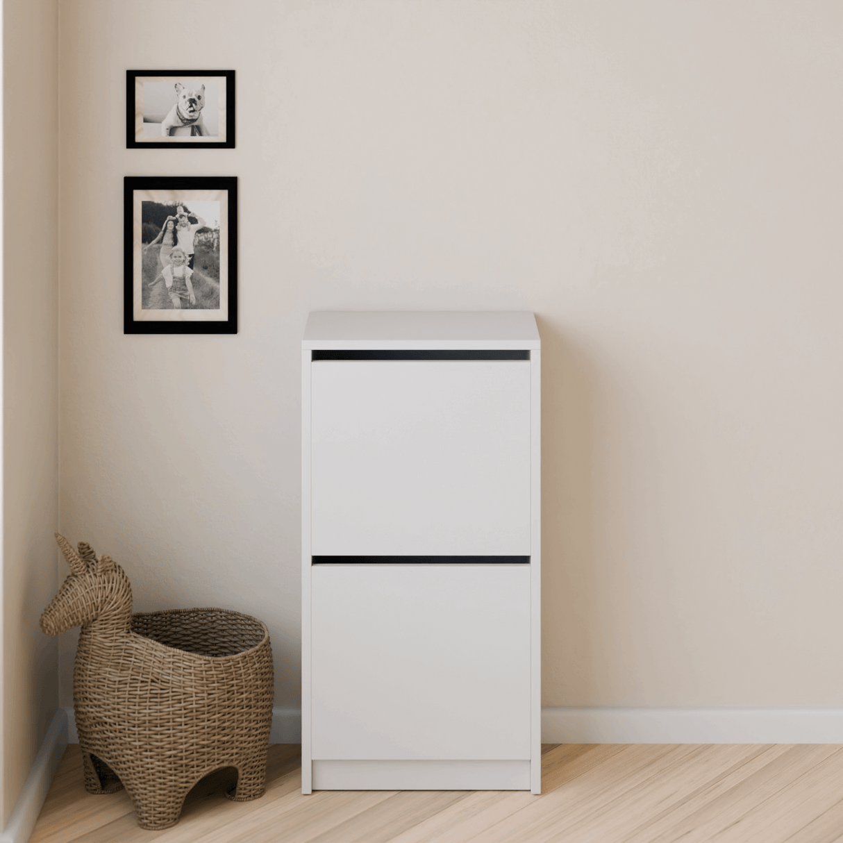 Holzplatte für 1 IKEA Bissa Schuhschrank, 48,9 x 28,0cm - Eiche, Abdeckplatte für Schuhregal Holzplatte Clutter Cover