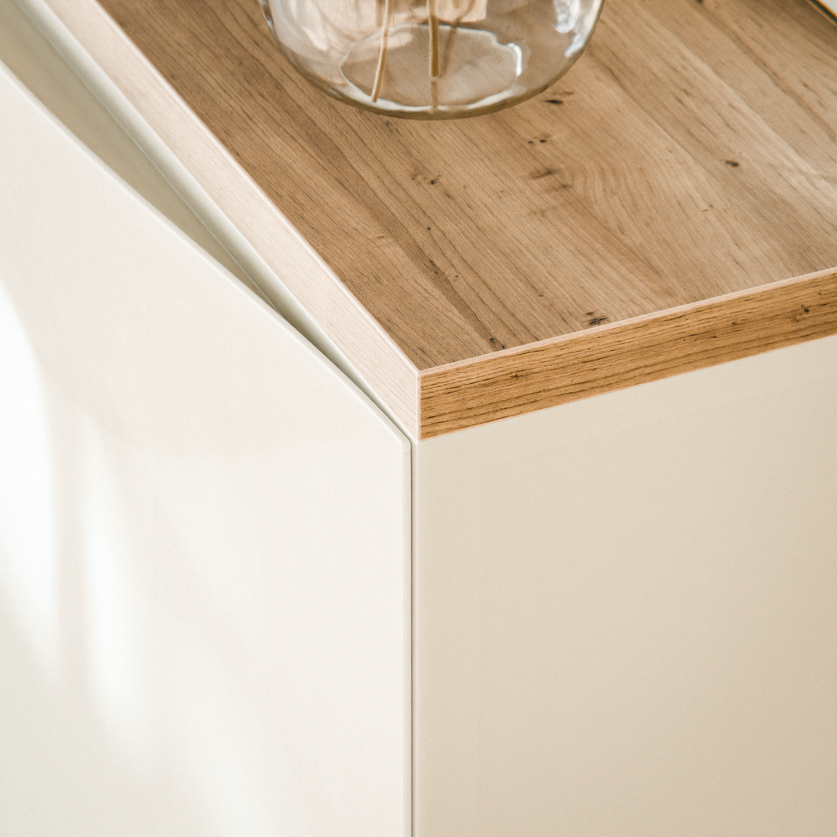 Holzplatte für 1 IKEA Trones Schuhschrank, Eiche - Deckplatte 51,3 x 15,9cm Holzplatte Clutter Cover