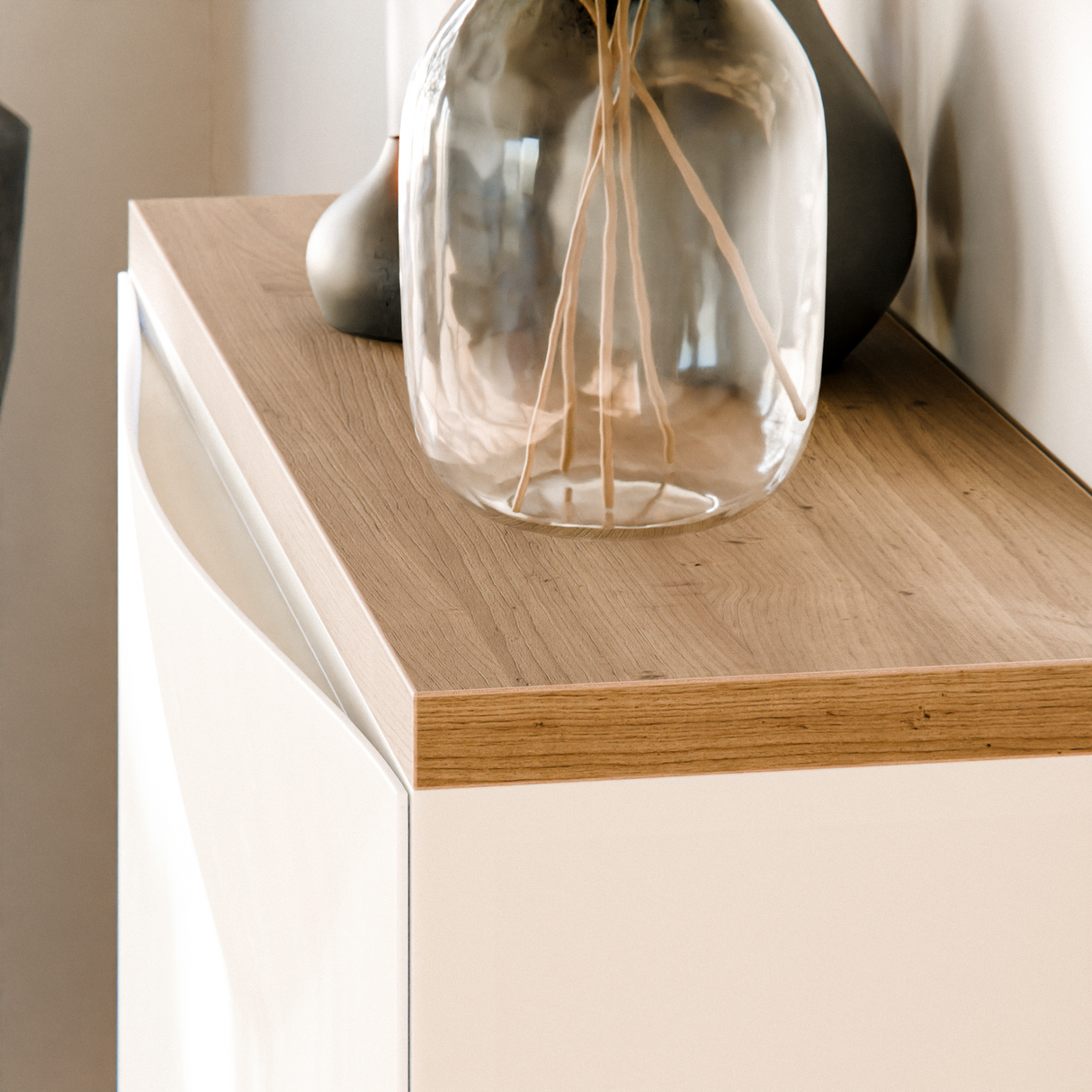 Holzplatte für 1 IKEA Trones Schuhschrank, Eiche - Deckplatte 51,3 x 15,9cm Holzplatte Clutter Cover