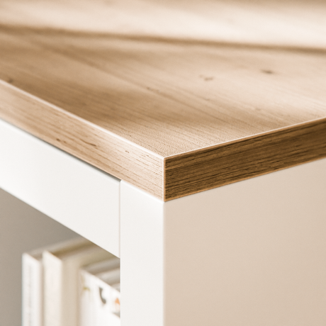 Holzplatte für 2er IKEA Kallax Regal, Eiche - Deckplatte 76 x 39cm Holzplatte Clutter Cover