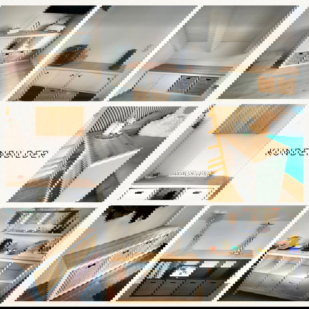 Holzplatte für IKEA Kallax Regal 1er, 2er, 3er oder 4er - Eiche Deckplatte Holzplatte Clutter Cover