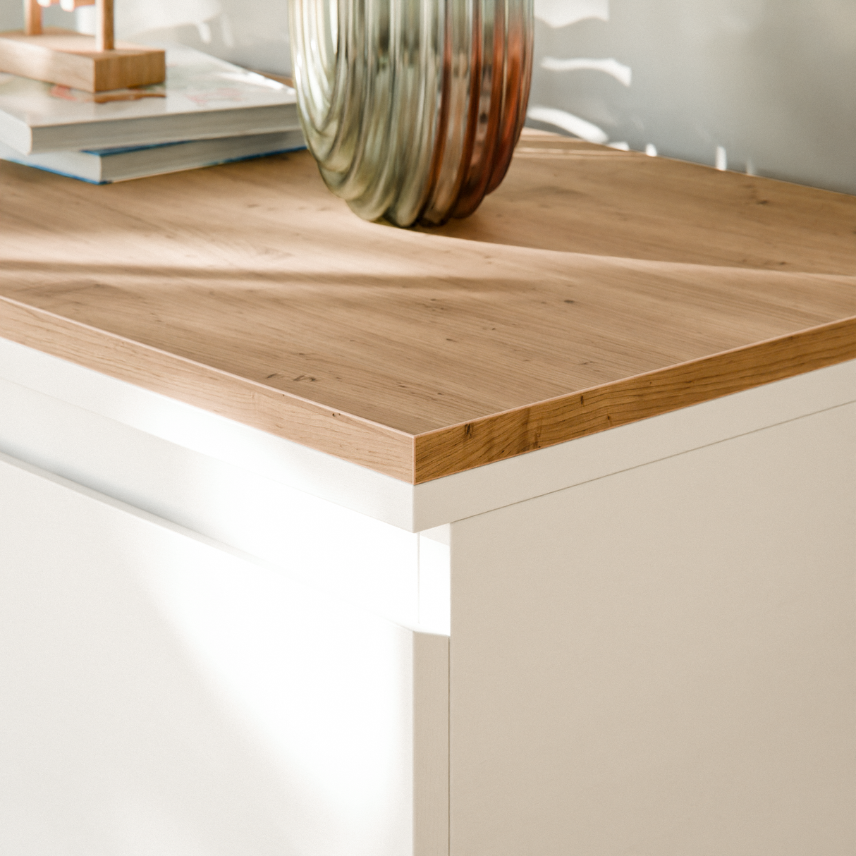 Holzplatte für IKEA Malm Kommode, Eiche, 80,4 x 48,2cm Holzplatte Clutter Cover