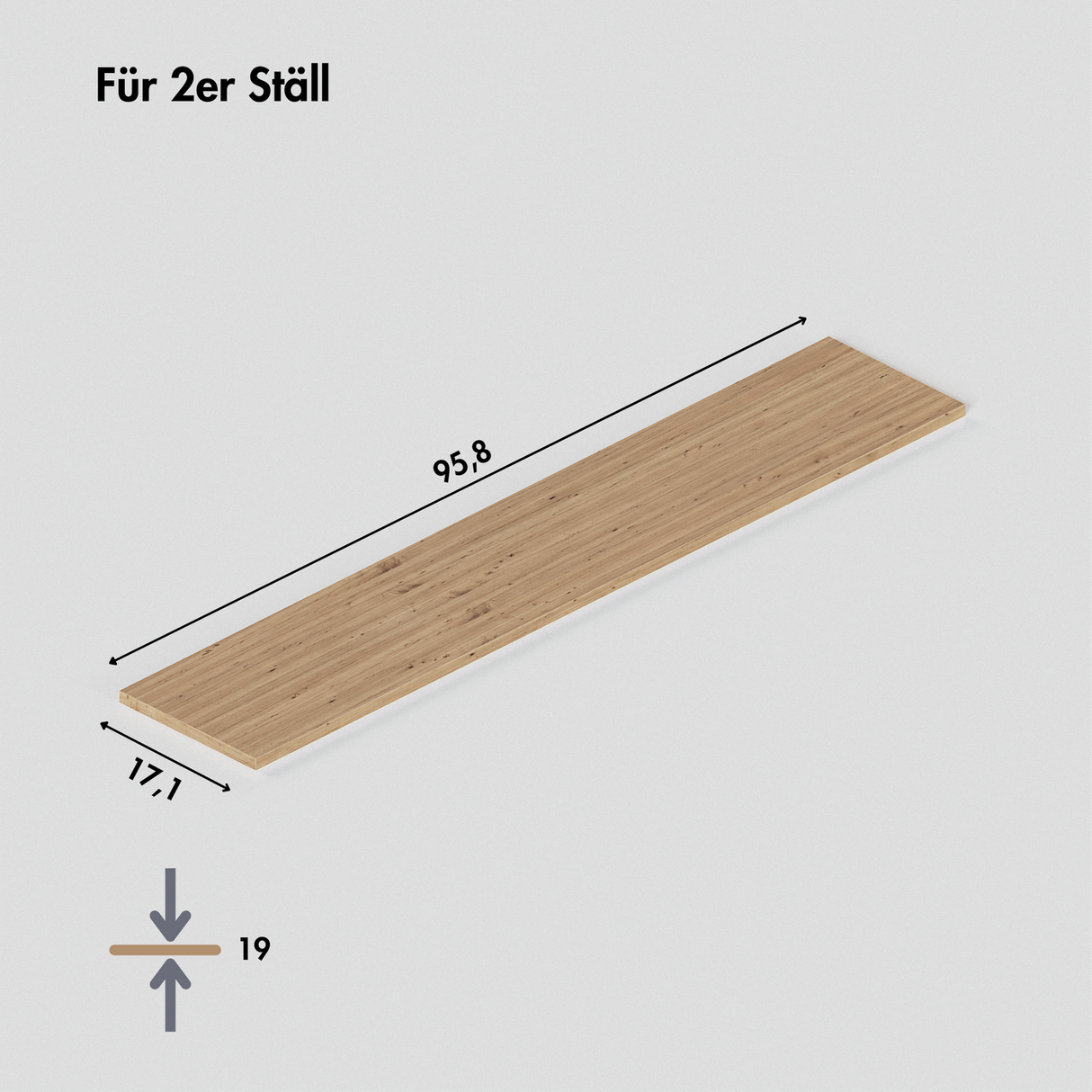 Holzplatte für IKEA Ställ Schuhschrank 95,8 x 17,1cm – Abdeckplatte für Schuhregal mit 4 Fächern Holzplatte Clutter Cover