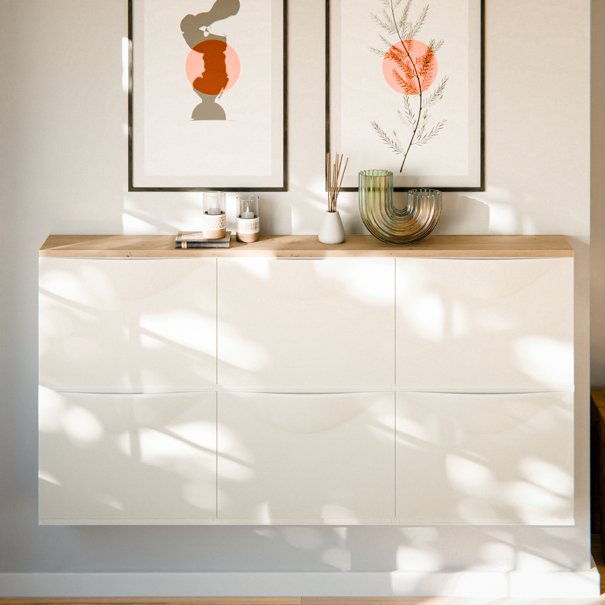 Holzplatte für IKEA Trones Schuhschrank, Eiche - 1er, 2er und 3er Trones Deckplatte für 3 Trones (1541 x 159mm) Holzplatte Clutter Cover