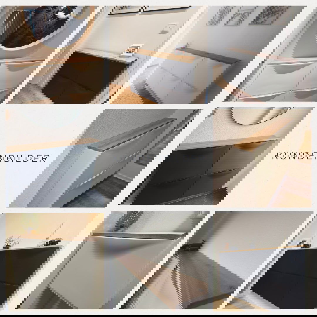 Holzplatte für IKEA Trones Schuhschrank, Eiche - 1er, 2er und 3er Trones Deckplatte Holzplatte Clutter Cover