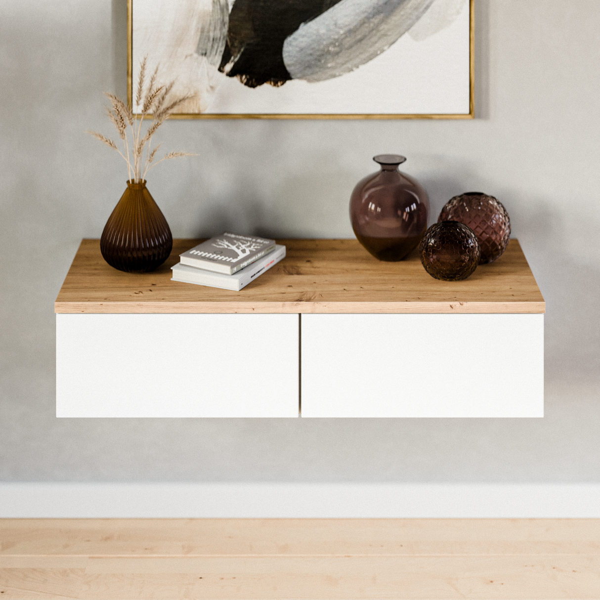 Holzplatte nach Maß im Stil Artisan Eiche - 19mm Stark, Länge bis 190cm, Breite bis 60cm Holzplatte Clutter Cover