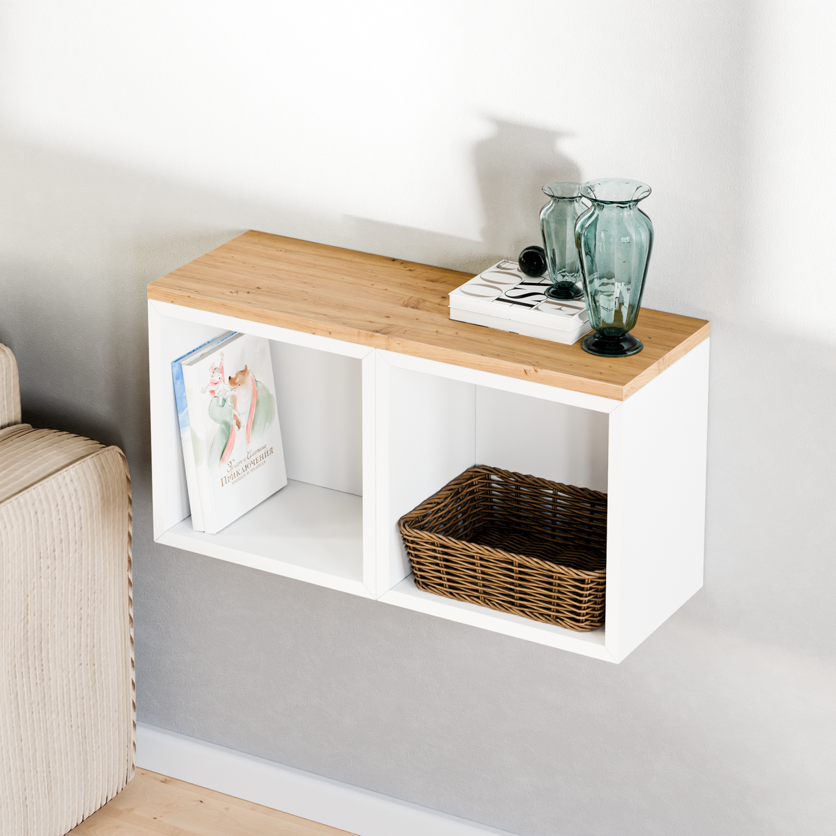 Holzplatte nach Maß im Stil Artisan Eiche - 19mm Stark, Länge bis 190cm, Breite bis 60cm Holzplatte Clutter Cover