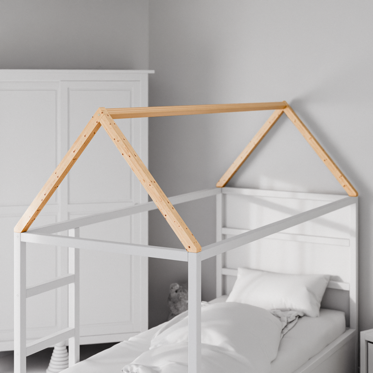 Dach „Lillehus“ für IKEA Kura Bett, Matratze unten Hausbett Dach Clutter Cover