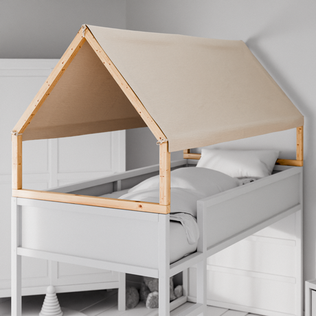 Stoffdach „Lillehus“ für IKEA Kura Bett Stoffdach Clutter Cover