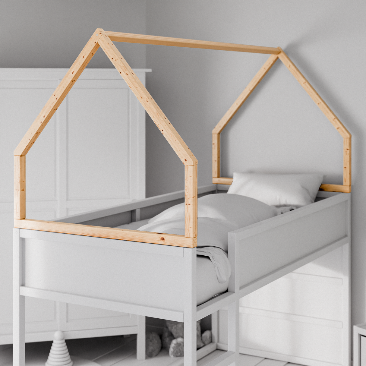 Dach „Lillehus“ PLUS für IKEA Kura Hochbett Dach für Kura Clutter Cover