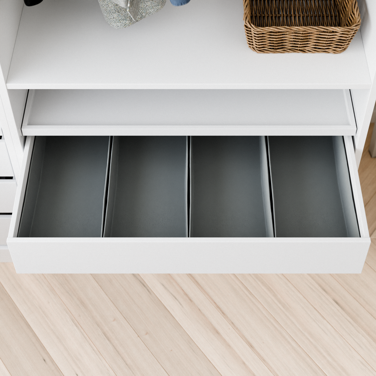 Organizer für PAX Schrank - Schubladen Ordnungssystem für IKEA Kleiderschrank PAX1000 (breit) Organizer Clutter Cover