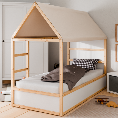 Stoffdach „Lillehus“ für IKEA Kura Bett Stoffdach Clutter Cover