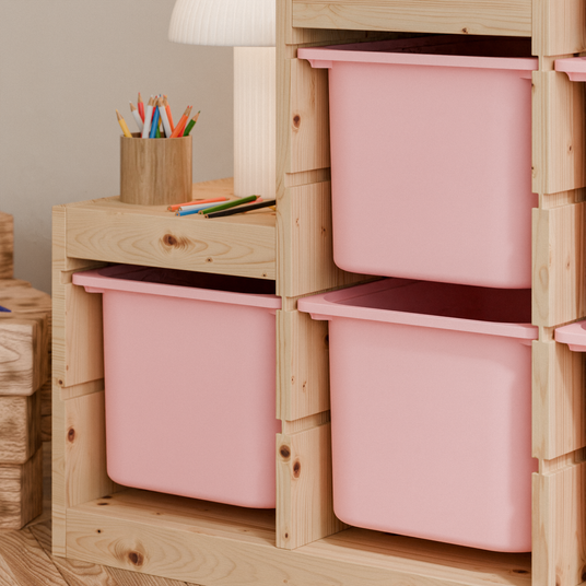 Große Box „TRÖVI“ für IKEA Trofast Regale – 42 × 30 × 23 cm in Rosa Box Kiste Korb Clutter Cover