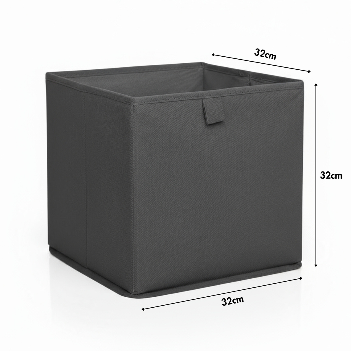 Box für Ikea Kallax Regal, faltbare Stoffbox, Kiste - Anthrazit Box Kiste Clutter Cover